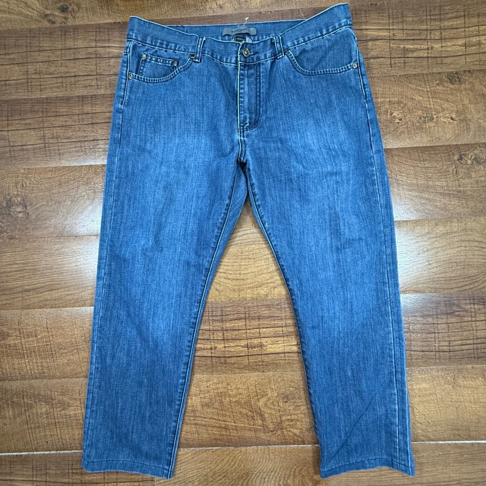 Givenchy Jeans Men 36x30 Blue Modern Fit Straight Leg Designer Denim Pants